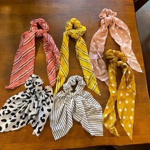 Scarf Scrunchies!  Set of 6!  New!